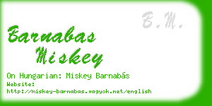 barnabas miskey business card