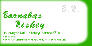 barnabas miskey business card